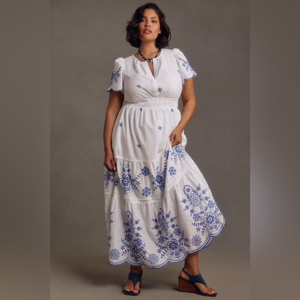 Anthropologie The Somerset Maxi Dress: Eyelet Edition NWT - Picture 9 of 11